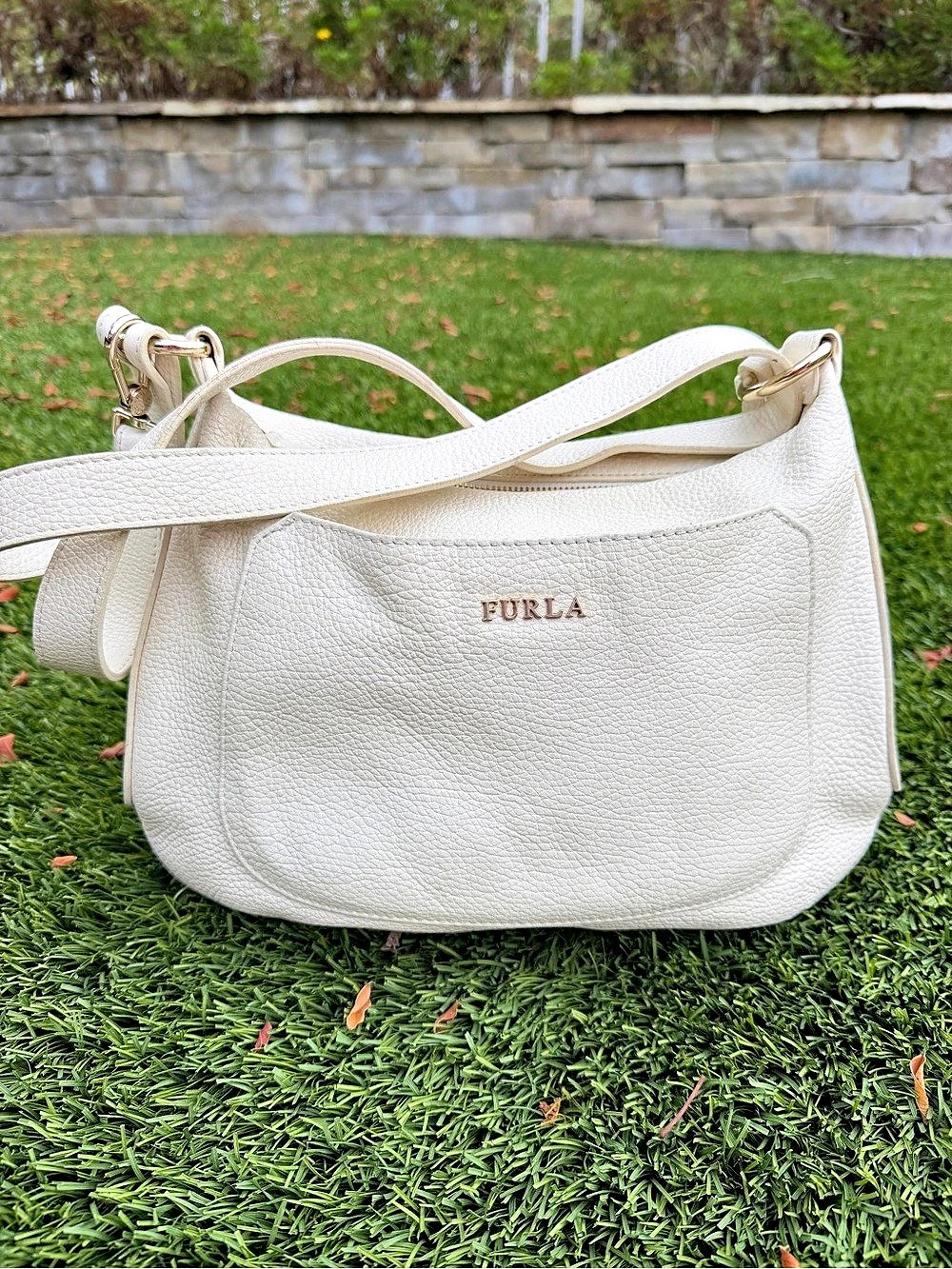 Furla White Leather Crossbody Bag